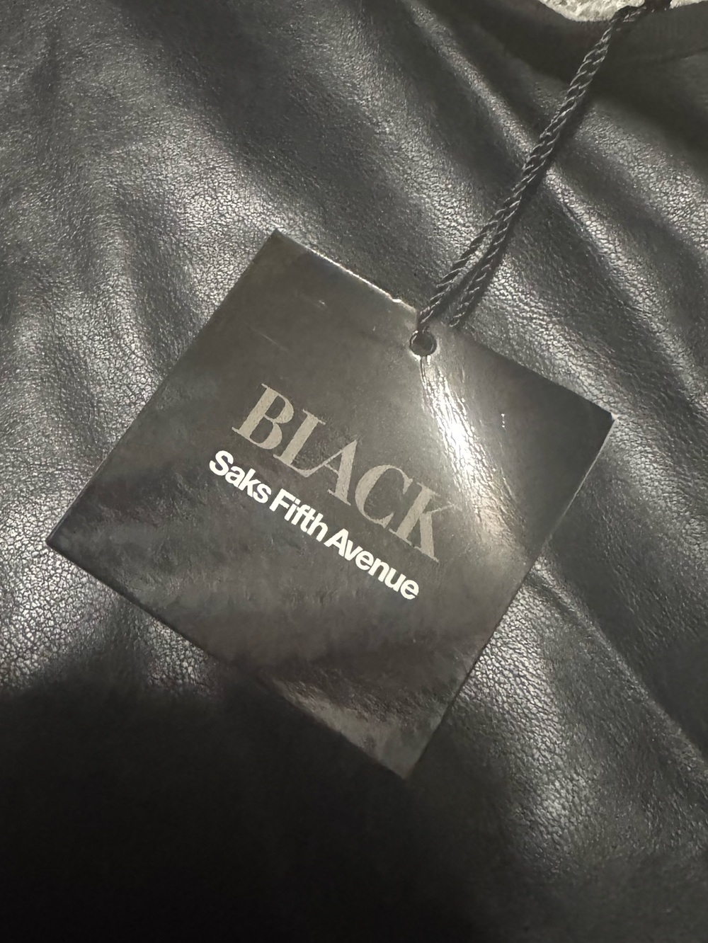 Saks Fifth Avenue Black Faux Leather Sleeveless Tank - Picture 5 of 5